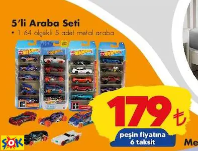 HOT WHEELS 5’Lİ ARABA SETİ